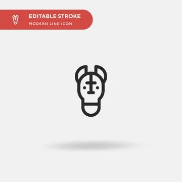 Zebra Simple vector icon. Illustration symbol design template for web mobile  Stock Illustration
