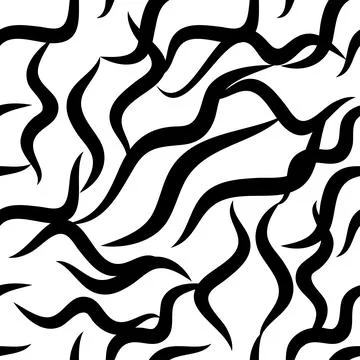 Zebra skin repeated seamless pattern. Black and white colors Stock Illustration