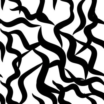 Zebra skin repeated seamless pattern. Black and white colors Illustrazione stock