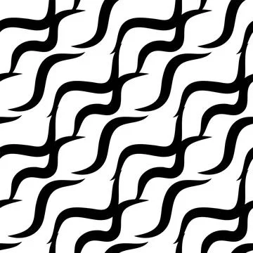 Zebra skin repeated seamless pattern. Black and white colors Stock Illustration