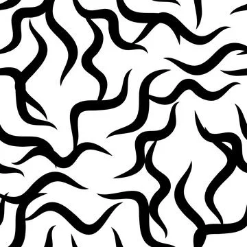 Zebra skin repeated seamless pattern. Black and white colors Stock Illustration