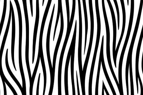 Zebra skin seamless background on vector graphic art. Stock Illustration
