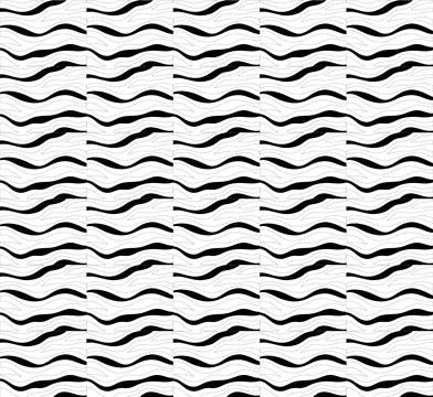 Zebra skin seamless pattern with smooth black and white stripes, minimalist.. Stock-Illustration