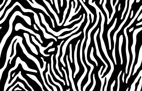 Zebra skin, stripes seamless pattern. Animal print texture. Vector イラスト素材