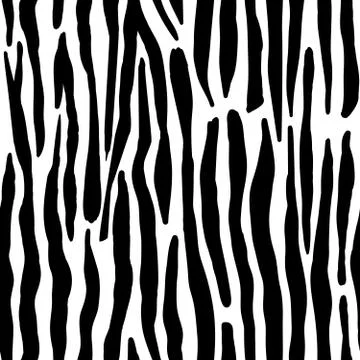 Zebra skin texture seamless pattern, zebra stripes Stock Illustration