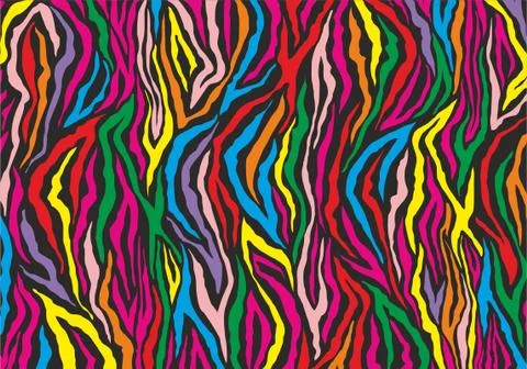 Zebra skin, tiger stripes, abstract pattern. Stock Illustration