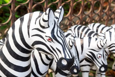 Zebra statue Stock Photos