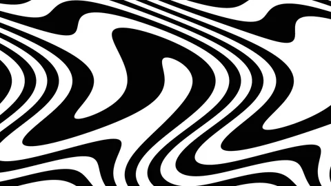 Zebra Stripes Circles Merging Shaping Stock Footage 139735785