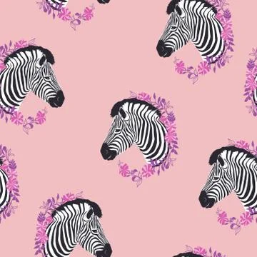 Zebra Stripes Seamless Pattern Illustrazione stock