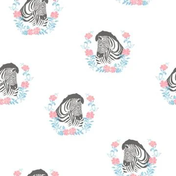 Zebra Stripes Seamless Pattern Stock Illustration