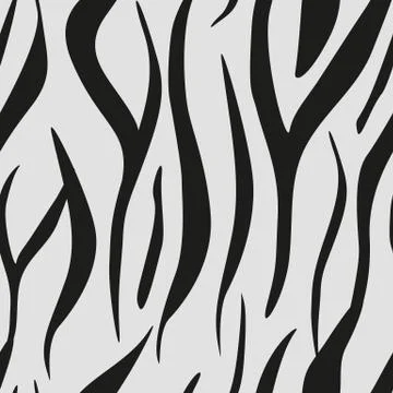 Zebra Stripes Seamless Pattern. Zebra print, animal skin, tiger stripes, abst Stock Illustration