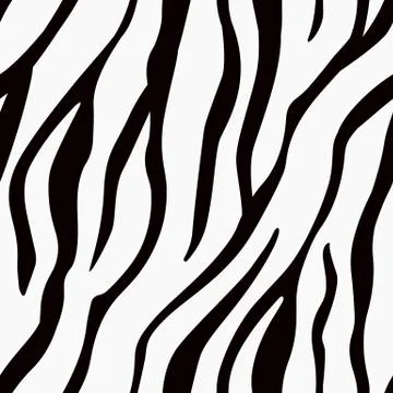 Zebra Stripes Seamless Pattern. Zebra print, animal skin, tiger stripes, abst イラスト素材