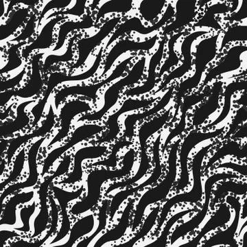 Zebra Stripes Seamless Pattern. Zebra print, animal skin, tiger stripes Stock Illustration