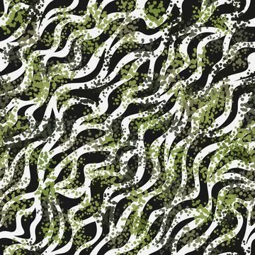 Zebra Stripes Seamless Pattern. Zebra print, animal skin, tiger stripes Illustrazione stock