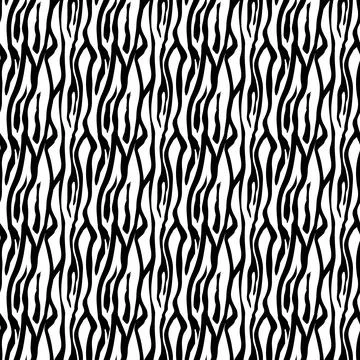 Zebra Stripes Seamless Pattern. Zebra print, animal skin, tiger stripes, ab.. Illustrazione stock