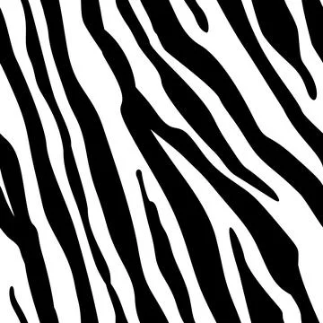 Zebra Stripes Seamless Pattern. Zebra print, animal skin, tiger stripes, ab.. Stock Illustration