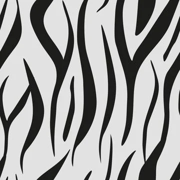 Zebra Stripes Seamless Pattern. Zebra print, animal skin, tiger stripes Illustrazione stock
