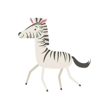 Zebra Stylized Childish Drawing Stock Illustration