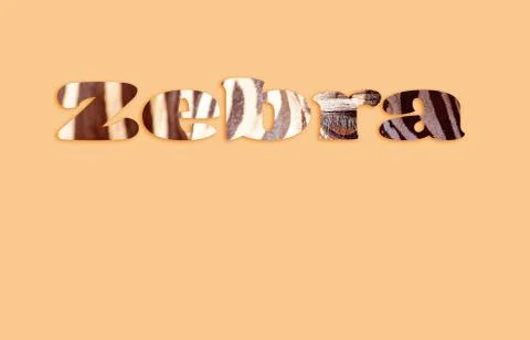 Zebra Text From Zebra Image Stock Illustration