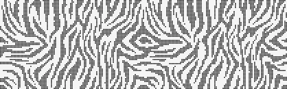 Zebra texture, halftone pattern. Seamless vector background Stock Illustration