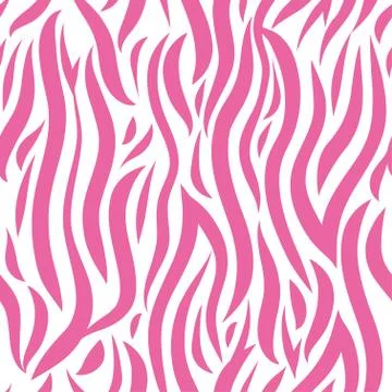 Zebra / tiger pattern design - funny  drawing seamless pattern Stock Illustration