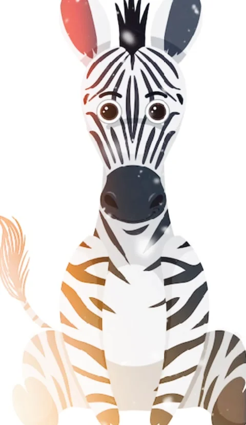 Zebra Vector Animation Stock Footage 259675114