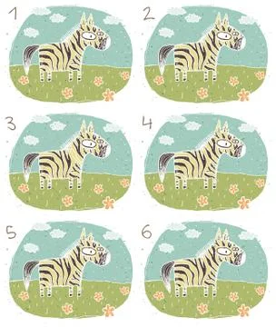 Zebra Visual Game Stock Illustration