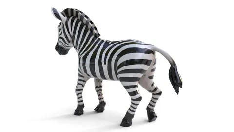 Zebra walking animation Stock Footage 311277848