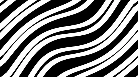 Zebra waves type animation or motion video footage background. black and white. Stock Footage 287860731