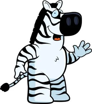 Zebra Waving Illustrazione stock