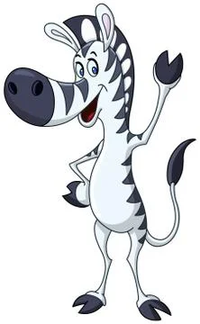 Zebra waving Stock Illustration