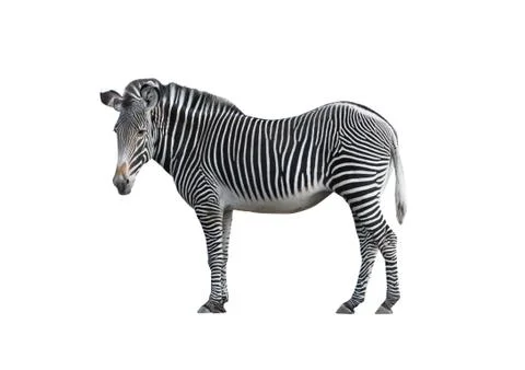 Zebra on white background Stock Photos