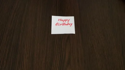 Zefir or marshmallows as pink rose, red car model and happy birthday card i.. Vídeo Stock 332795447