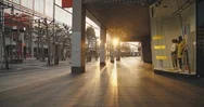 Zeil Pedestrian Shopping Area In Frankfurt Without People During Lockdown Stock Footage