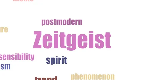 Zeitgeist Word Cloud Animated On White Background Stock Footage 103672569