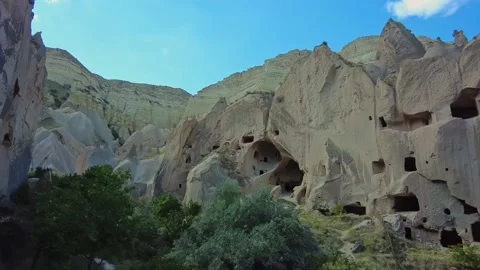 Zelve Open Air Museum in Cappadocia, Turkey. Stock Footage 166835660