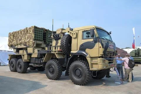 "Zemledelie"- Russian engineering remote mining system (ISDM) close-up Stock Photos