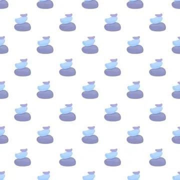 Zen balancing pebbles pattern for meditation and wellness Stock Illustration