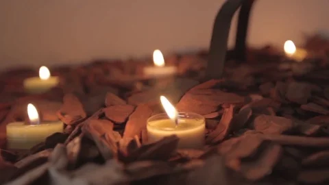 Zen Candle Garden Stock Footage 69850250