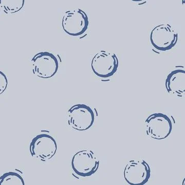 Zen circle enso glyph vector seamless pattern Stock Illustration