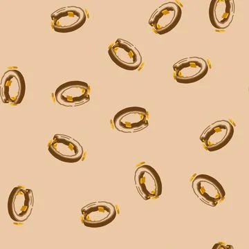 Zen circle enso isometric icon seamless pattern Stock Illustration