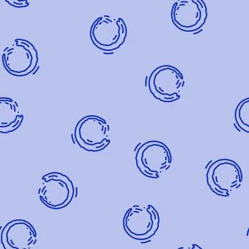 Zen circle enso line vector seamless pattern Stock Illustration