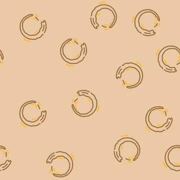 Zen circle enso vector seamless pattern Stock Illustration