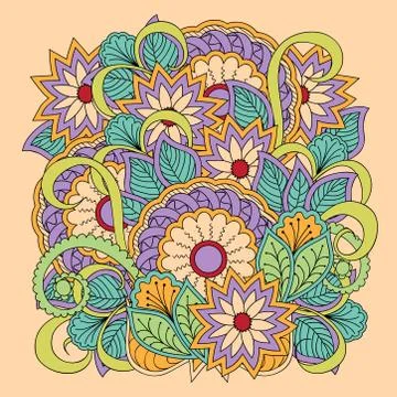 Zen-like composition on beige background Stock Illustration