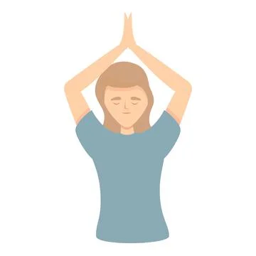 Zen concentration icon cartoon vector. Work stress イラスト素材