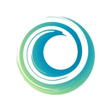 Zen Curl Wave Symbol Stock Illustration