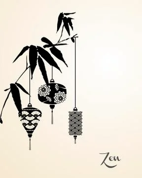 Zen elements background Stock Illustration