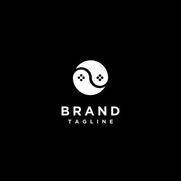 Zen Game Logo Design Stock Illustration
