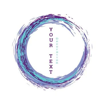 Zen ink circle emblem. Paint strokes. Multi-colored strokes. Design template  Stockillustratie
