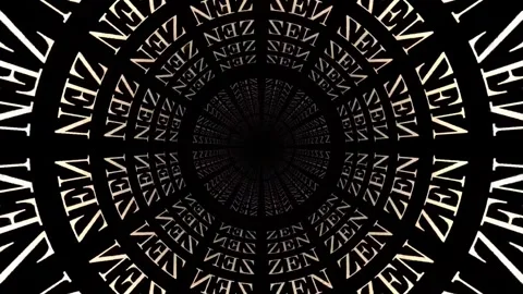 Zen Keyword Animation, 3D Pattern Loop. Meditation &amp; relaxation concept. Vídeos de archivo 250474318